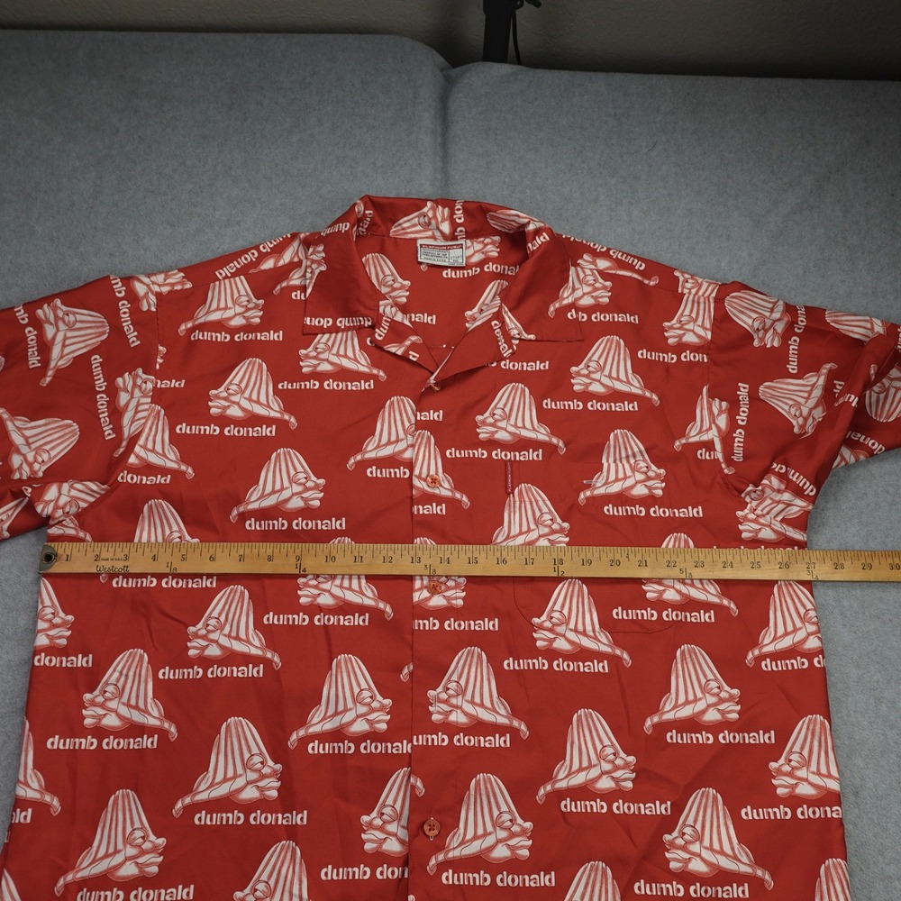 Platinum FUBU Shirt Mens XXL Red Fat Albert Dumb Donald Streetwear Short Sleeve - Picture 10 of 16